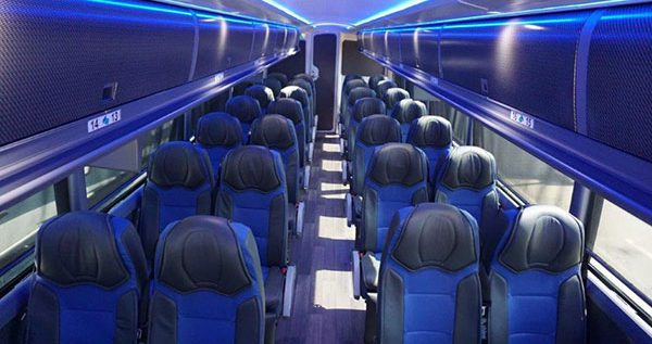 Executive Recliner Charter Bus Interior