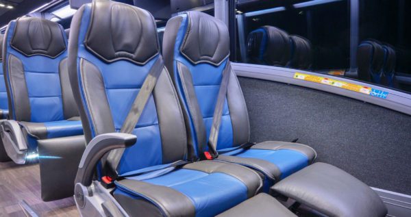 Executive Recliner Motorcoach Interior