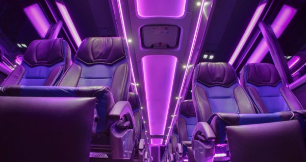 Executive Recliner Motorcoach Interior