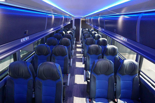 Village Travel Charter Bus Executive Recliner Seating