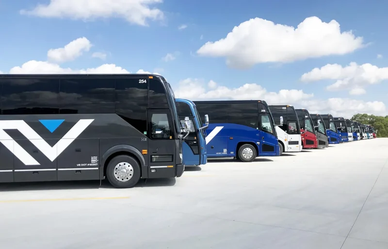 Charter Bus Fleet at Village Travel