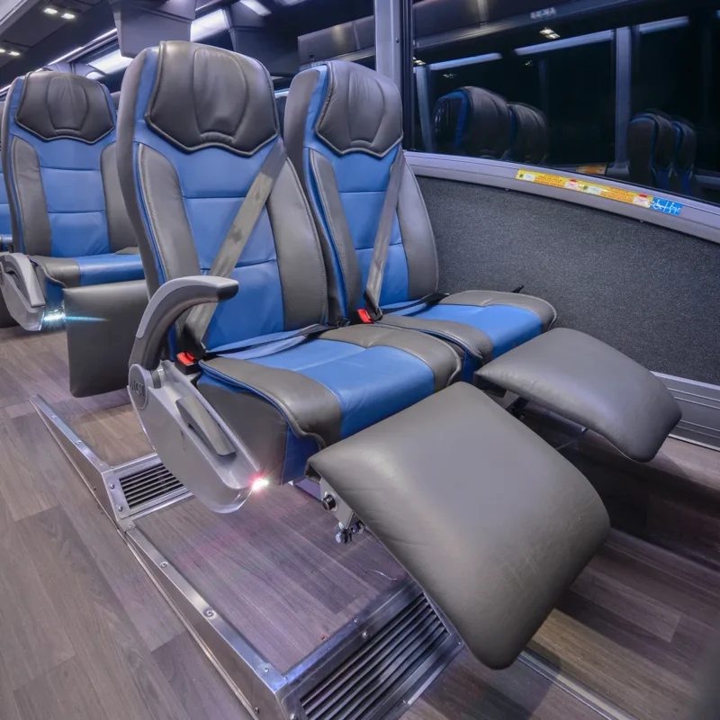 Comfortable Seats In A Charter Bus From Village Travel Comfortable Seats In A Charter Bus From Village Travel